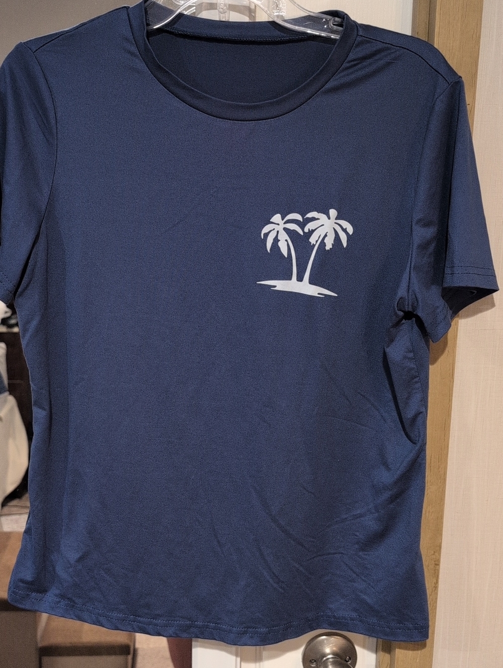 Navy Palm Graphic Women's Tee